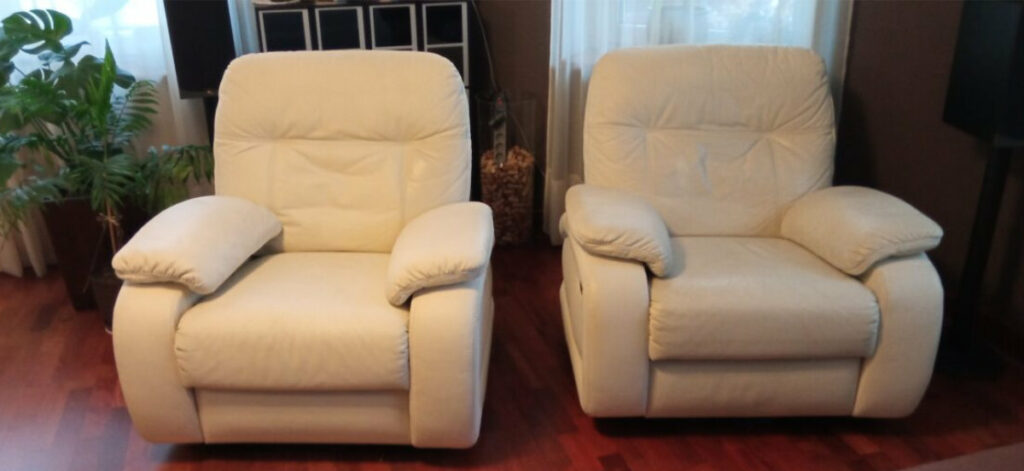 Czyszczenie naturalnej skóry - fotele