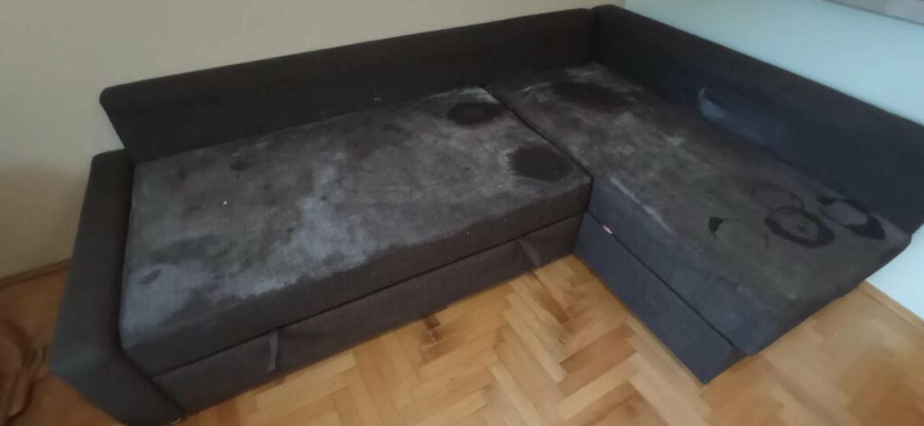 Pranie narożnika tapicerowanego